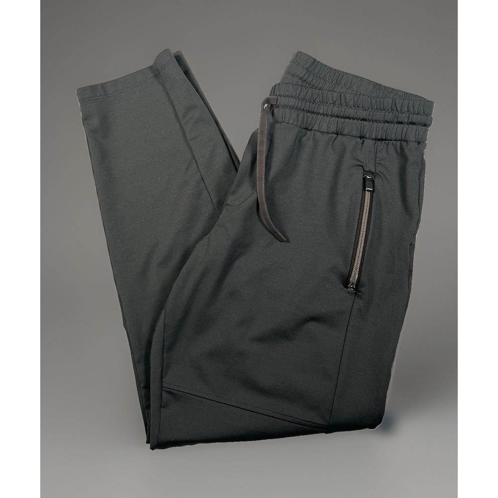 Athleta Hilltop Joggers Women's M Gray Athletic Pants Stretch Zipper Pockets